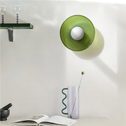 Disc Orb Plafondlamp – Moderne Glazen Lampenkap Rond Scandinavisch Design Messing Basis 3 Lichtpunten Warm Licht Woonkamer Slaapkamer Eetkamer