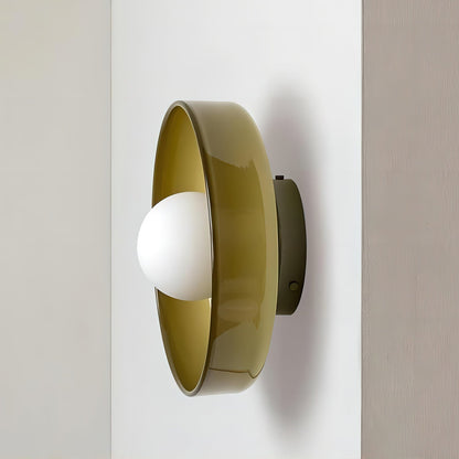 Disc Orb Plafondlamp – Moderne Glazen Lampenkap Rond Scandinavisch Design Messing Basis 3 Lichtpunten Warm Licht Woonkamer Slaapkamer Eetkamer