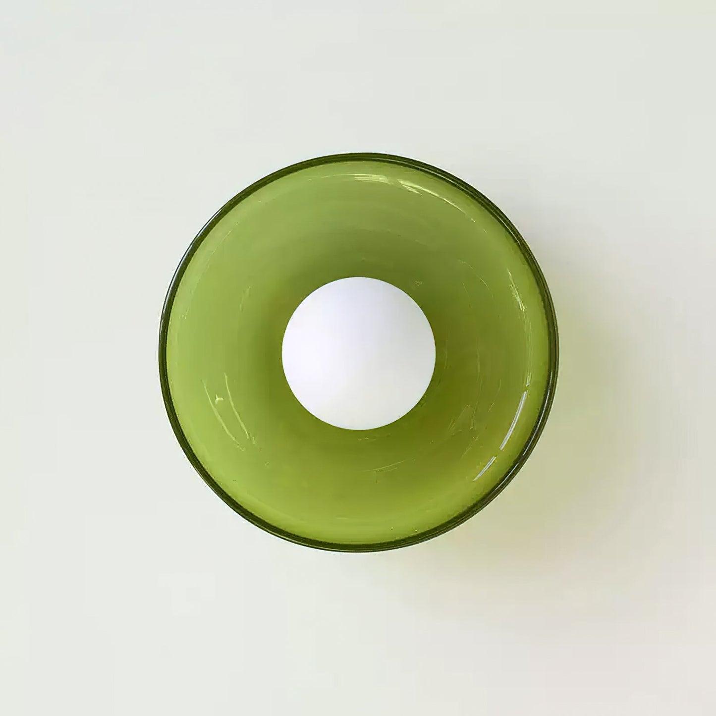 Disc Orb Plafondlamp – Moderne Glazen Lampenkap Rond Scandinavisch Design Messing Basis 3 Lichtpunten Warm Licht Woonkamer Slaapkamer Eetkamer