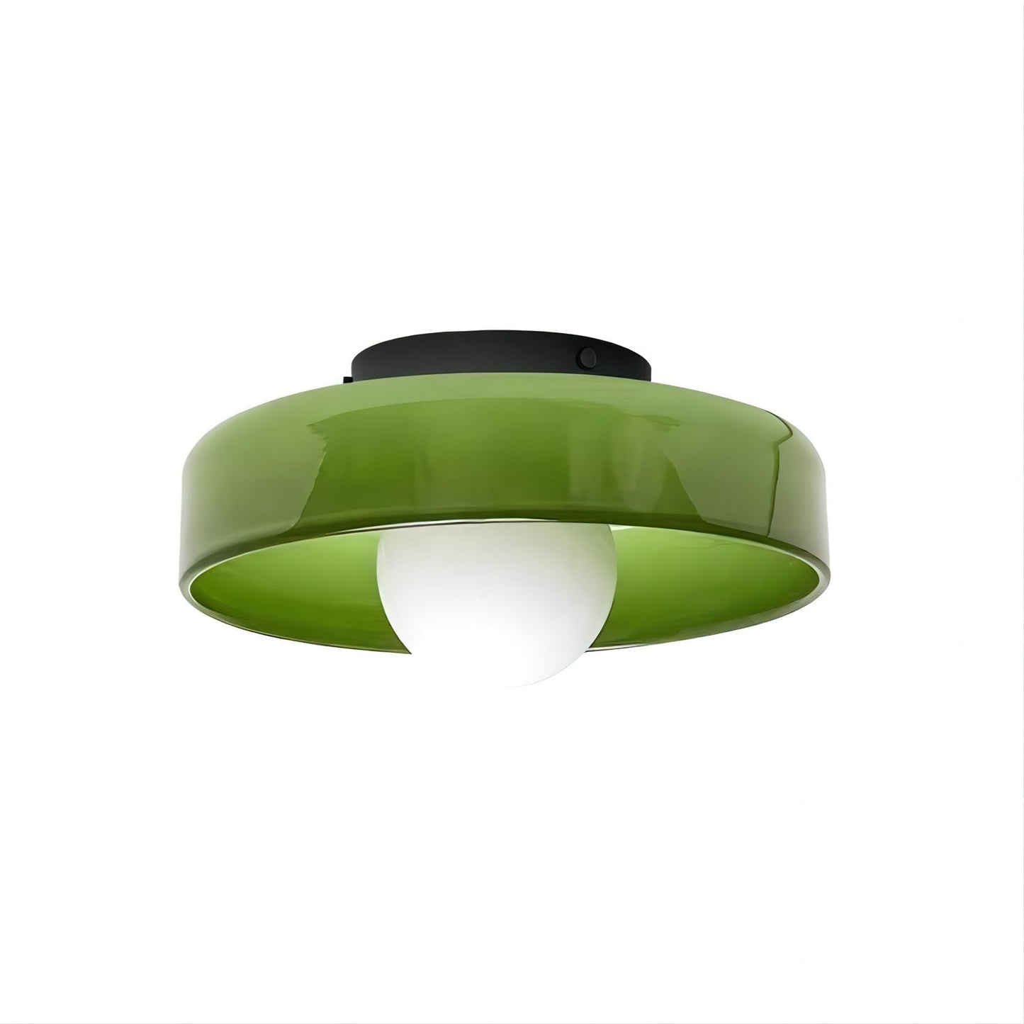 Disc Orb Plafondlamp – Moderne Glazen Lampenkap Rond Scandinavisch Design Messing Basis 3 Lichtpunten Warm Licht Woonkamer Slaapkamer Eetkamer