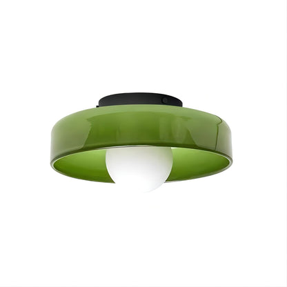 Disc Orb Plafondlamp – Moderne Glazen Lampenkap Rond Scandinavisch Design Messing Basis 3 Lichtpunten Warm Licht Woonkamer Slaapkamer Eetkamer