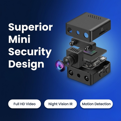 Compacte HD Beveiligingscamera met Audio en Bewegingsdetectie Nachtzicht Wi-Fi