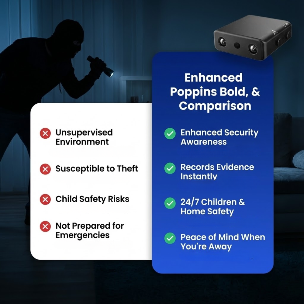 Compacte HD Beveiligingscamera met Audio en Bewegingsdetectie Nachtzicht Wi-Fi