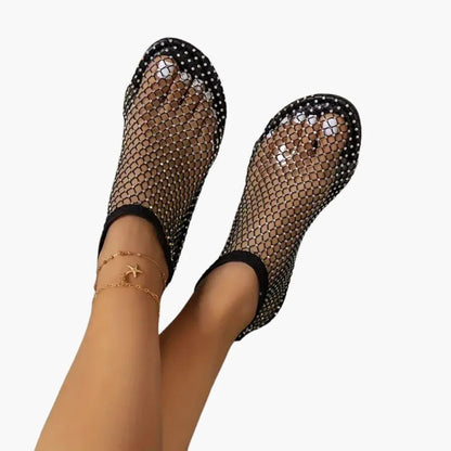 Diva Dames Sneakers | Ademend Mesh met Strasssteentjes 2
