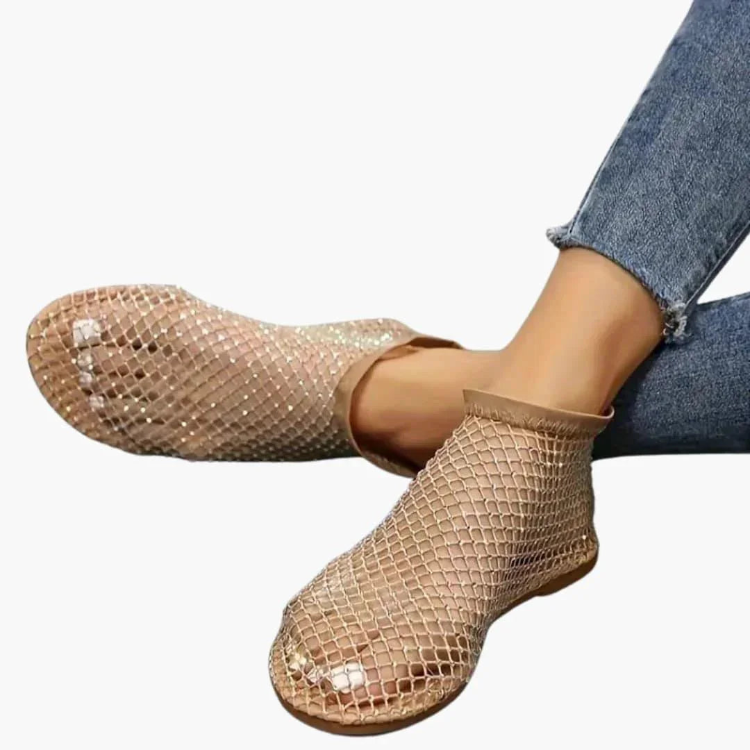 Diva Dames Sneakers | Ademend Mesh met Strasssteentjes 6