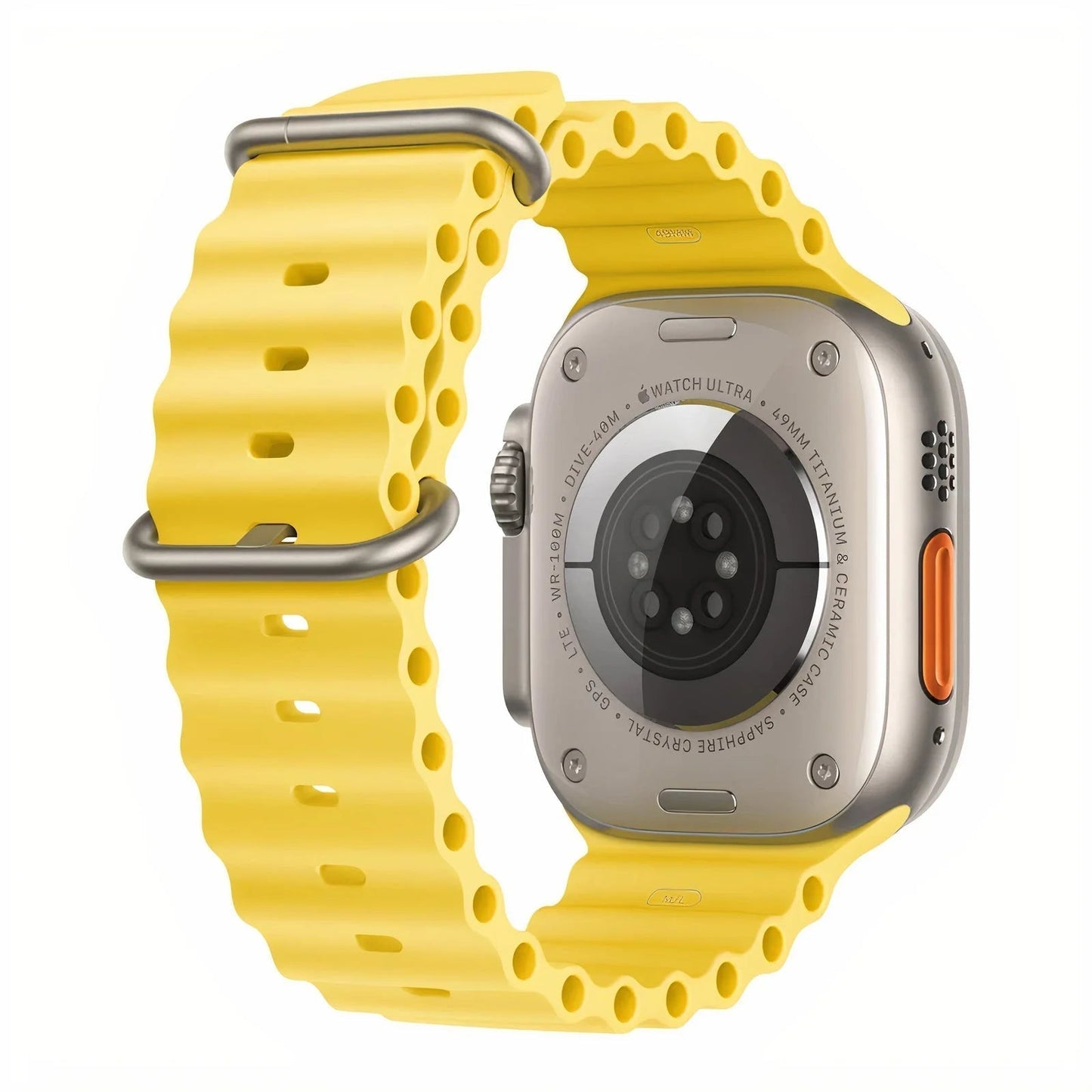 Elastische Horlogeband voor Smartwatch 40-49mm Siliconen Stretch Bandje Geel Blauw Wit Oranje Geschikt voor Sport Duiken Dagelijks Gebruik Comfortabele Pasvorm Ook Over Wetsuit