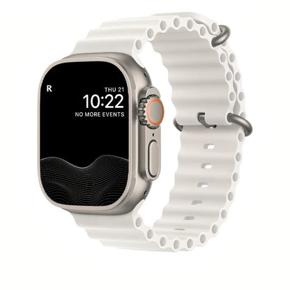Elastische Horlogeband voor Smartwatch 40-49mm Siliconen Stretch Bandje Geel Blauw Wit Oranje Geschikt voor Sport Duiken Dagelijks Gebruik Comfortabele Pasvorm Ook Over Wetsuit