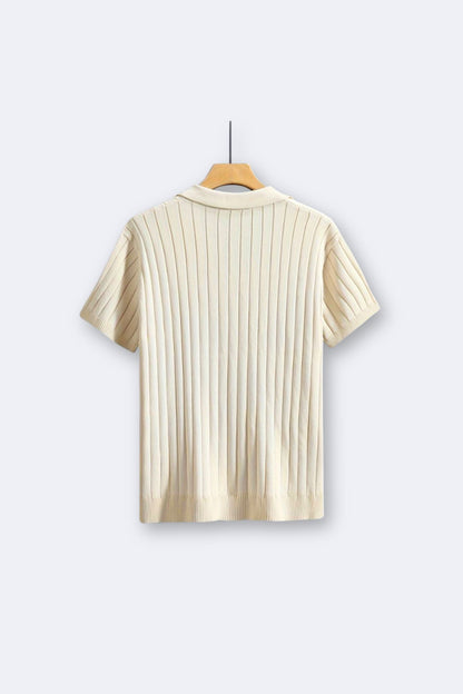 Korte Mouwen Shirt Gebreid Zomer Stijlvol