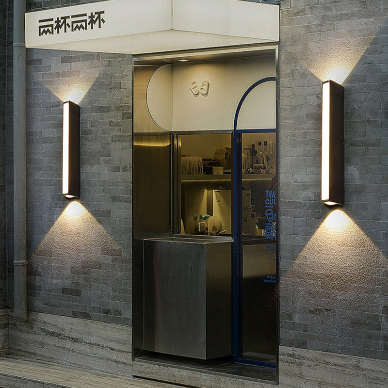 LED Buitenwandlamp Waterdicht Zwart Modern Design Terrasverlichting Tuinlamp 12W-24W Gevellamp Buitenverlichting