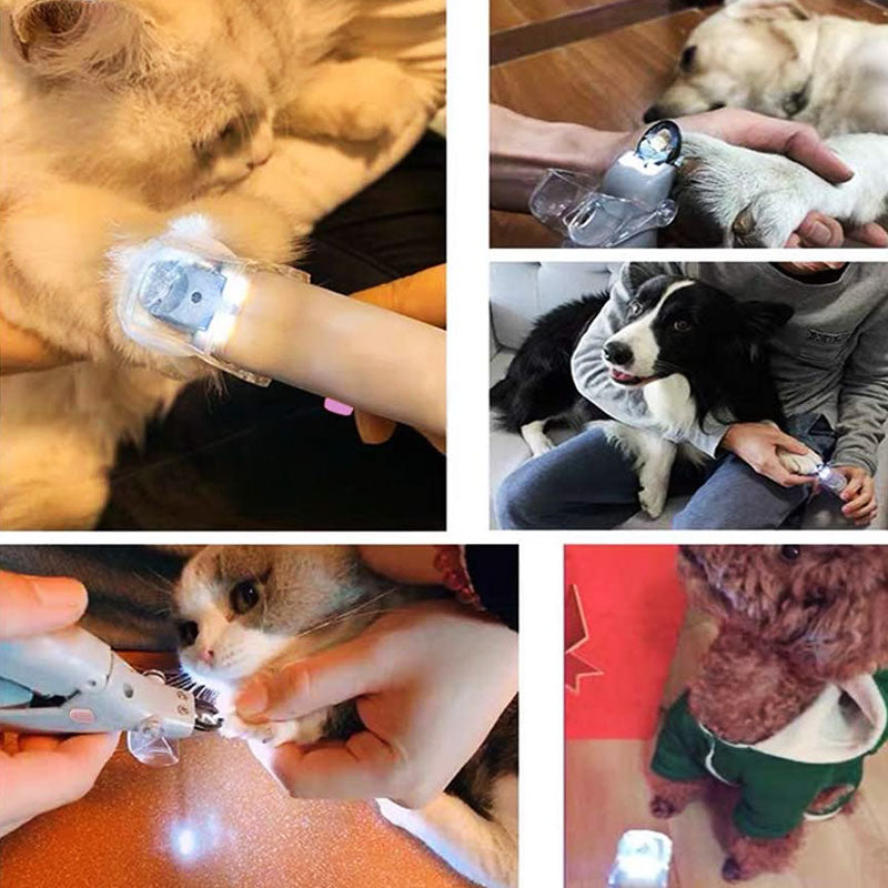 Nagelknipper voor Honden met Geïntegreerde Sensorbeveiliging | Premium RVS Nageltrimmer met Ergonomisch Handvat | Pijnloos Klauwverzorging voor Grote en Kleine Honden | Veilige Nagelschaar Huisdieren