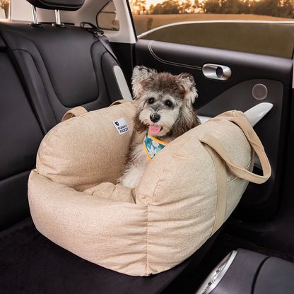 Autostoel Hondenmand First Class - Comfortabel Reiskussen voor Hond of Kat - Verstelbaar Wasbaar Autoreizen