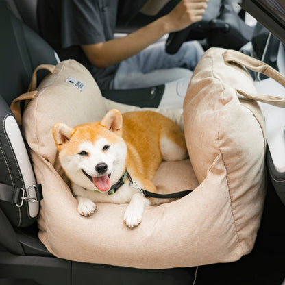 Autostoel Hondenmand First Class - Comfortabel Reiskussen voor Hond of Kat - Verstelbaar Wasbaar Autoreizen