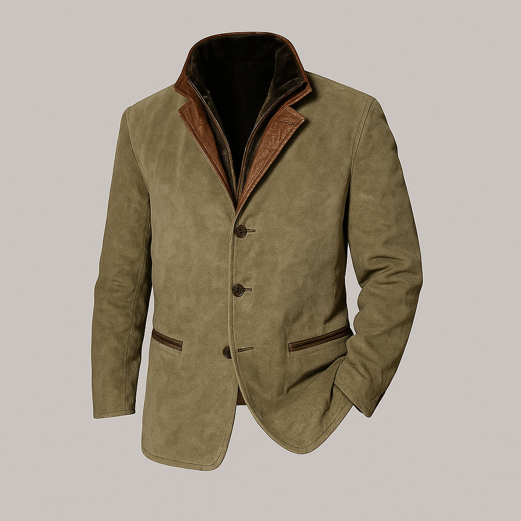 Leren Jas Vintage Stijl Elegante Mannenjas