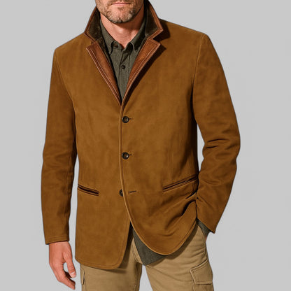 Leren Jas Vintage Stijl Elegante Design