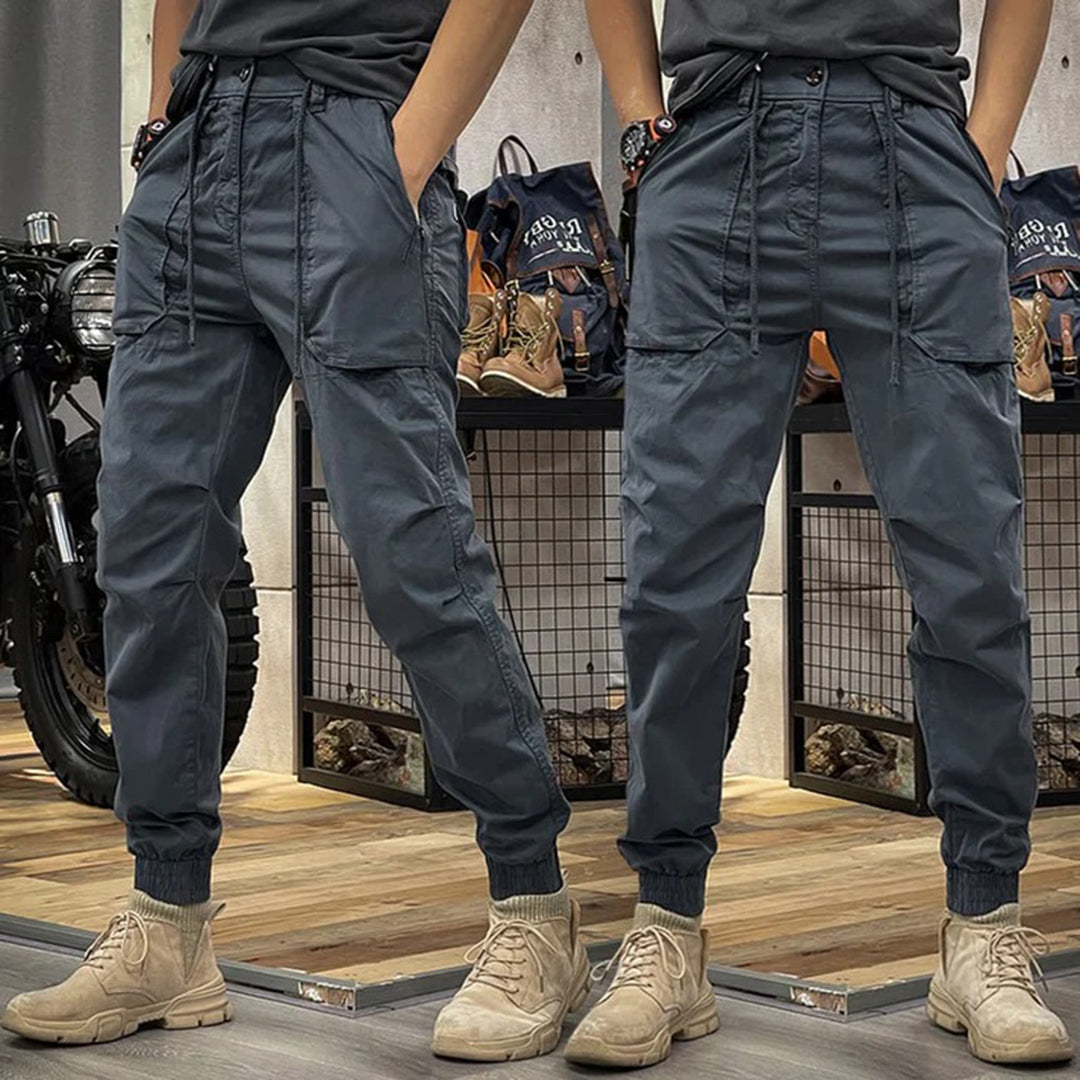 Heren Cargo Broek Ruime Zijzakken Losse Comfortabele Fit