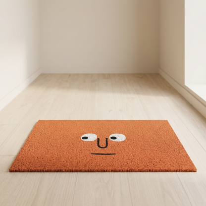 Welkommat Emoji Design Polyester met Antislip Rubberen Achterkant - Duurzame Deurmat voor Entree Hal en Gang