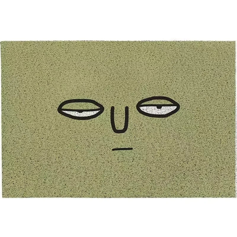 Welkommat Emoji Design Polyester met Antislip Rubberen Achterkant - Duurzame Deurmat voor Entree Hal en Gang