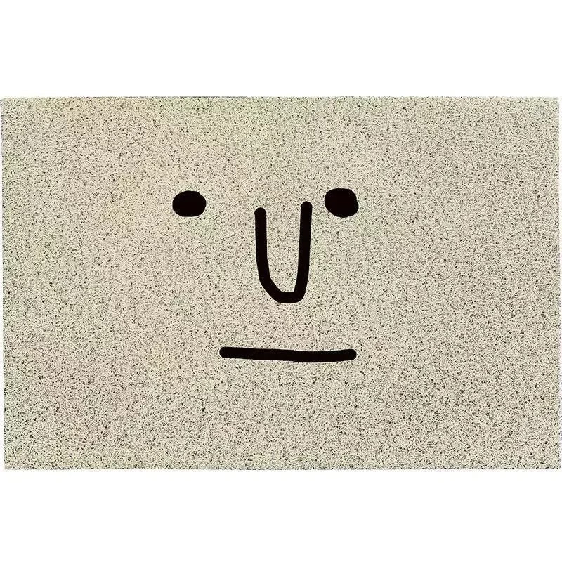 Welkommat Emoji Design Polyester met Antislip Rubberen Achterkant - Duurzame Deurmat voor Entree Hal en Gang