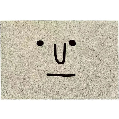 Welkommat Emoji Design Polyester met Antislip Rubberen Achterkant - Duurzame Deurmat voor Entree Hal en Gang