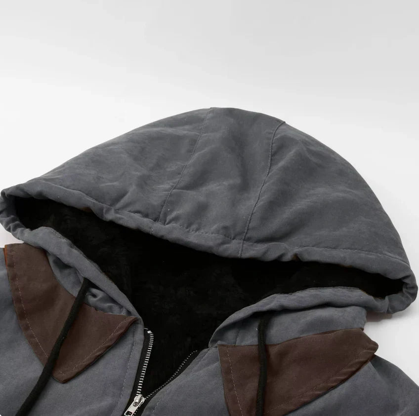 Heren Tussenjas Fleece Voering Warm Capuchon