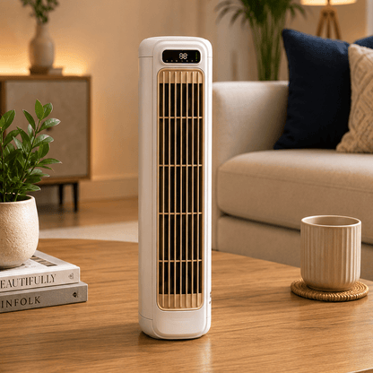 Draadloze Ventilator met Roterende Luchtcirculatie Compact Design voor Slaapkamer & Kantoor