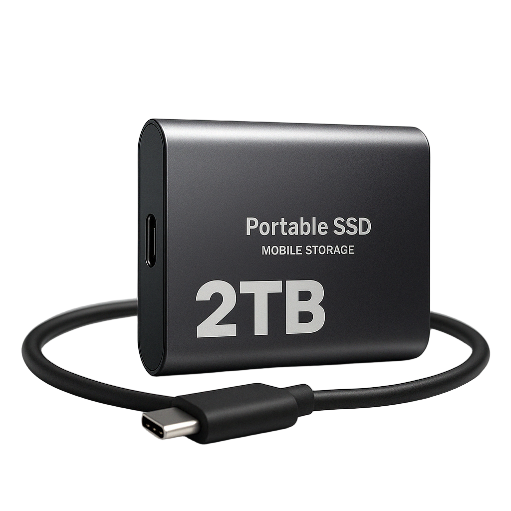 Draagbare SSD Externe Harde Schijf 2TB Compacte Gegevensopslag met USB-C