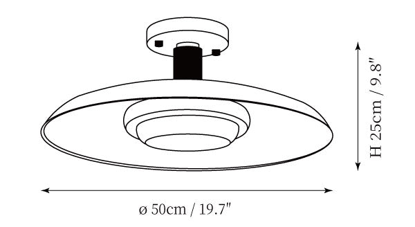 Plafondlamp met handgeblazen glazen kap en gestructureerde metalen rozet – warm sfeerlicht voor woonkamer, slaapkamer en entree