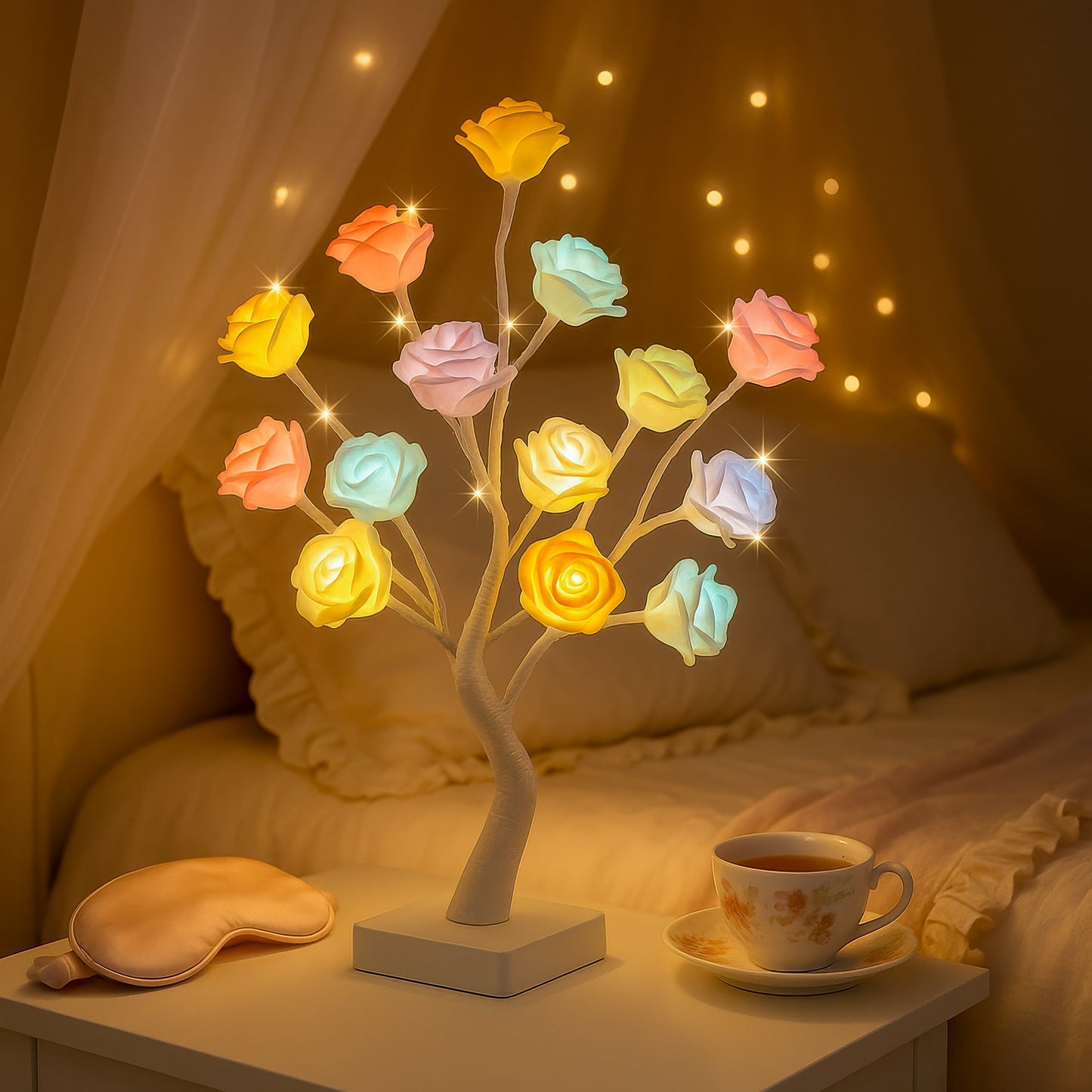 Decoratieve Verlichte Bloemenboom Warmwit LED voor Sfeervolle Woonkamerinrichting