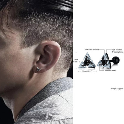 Minimalistische Driehoek Oorbellen Sterling Zilver Stud Geometrisch Design Unisex Oorstekers Moderne Sieraden