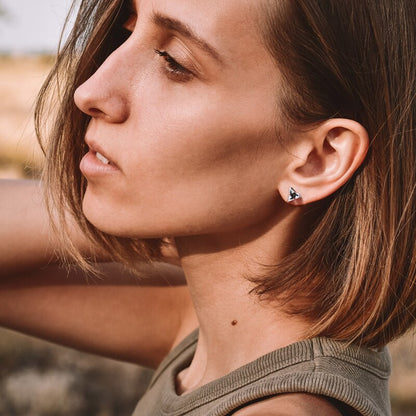 Minimalistische Driehoek Oorbellen Sterling Zilver Stud Geometrisch Design Unisex Oorstekers Moderne Sieraden
