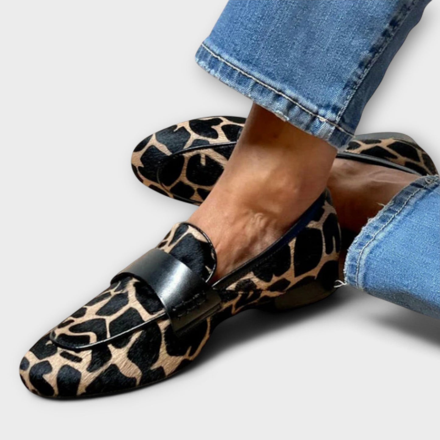 Loafer Dames Schoenen Luipaardprint Elegant Leer - StudioMarella