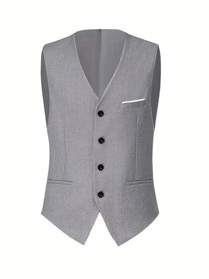 Driedelig heren pak met slim fit en glanzende afwerking