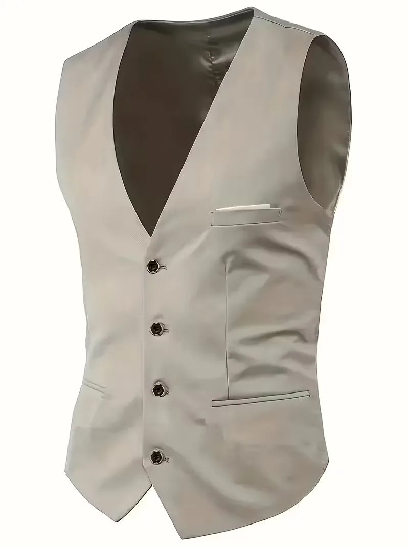 Driedelig heren pak met slim fit en glanzende afwerking