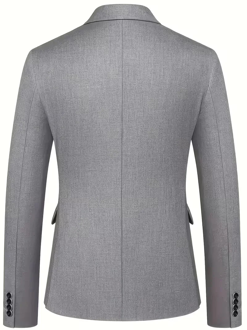 Driedelig heren pak met slim fit en glanzende afwerking