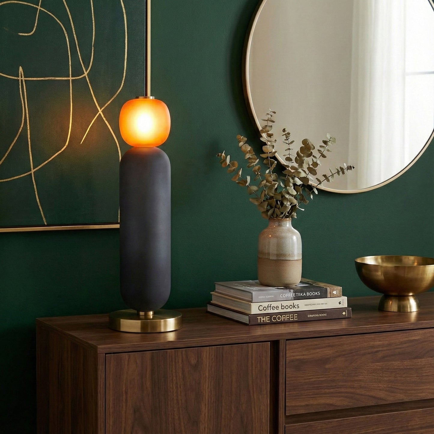 Glazen Tafellamp met Gouden Voet – Modern Design met Gekleurde Kappen – 15-53 cm