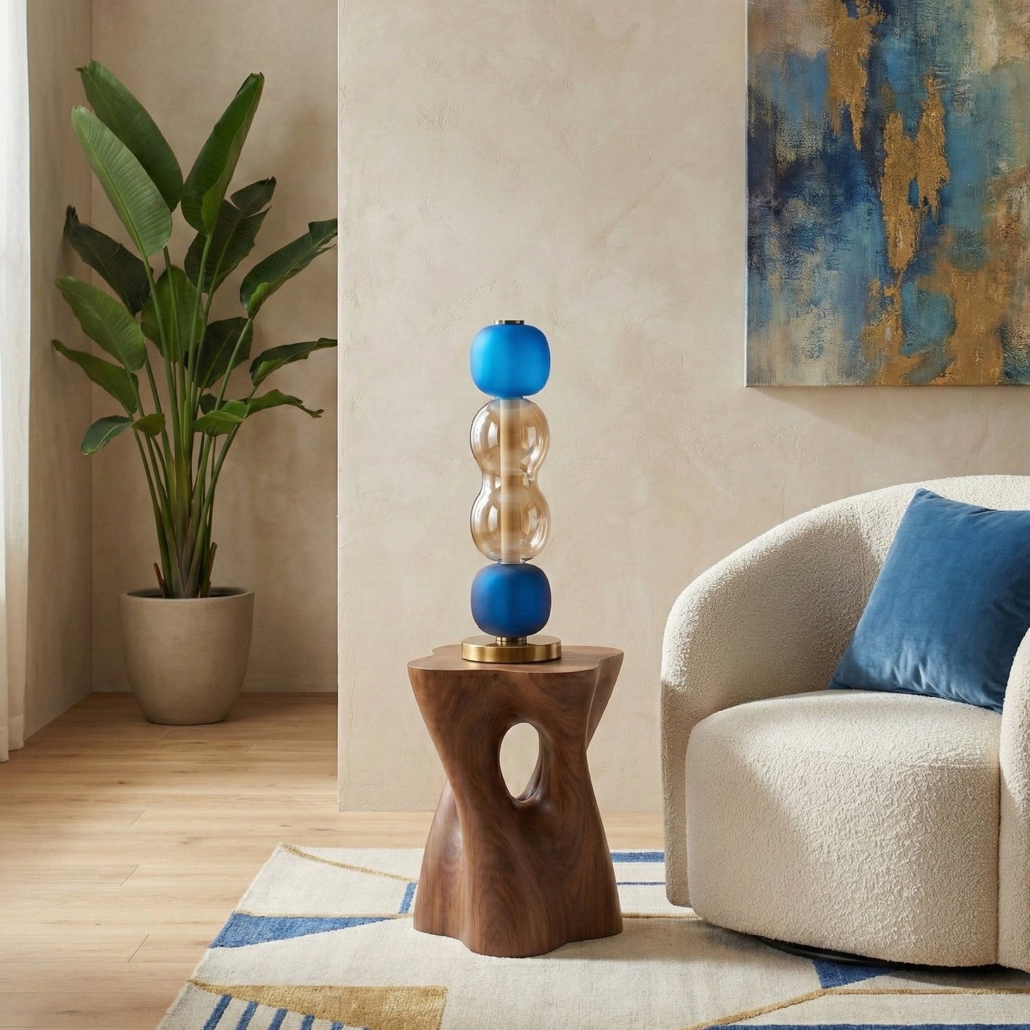 Glazen Tafellamp met Gouden Voet – Modern Design met Gekleurde Kappen – 15-53 cm