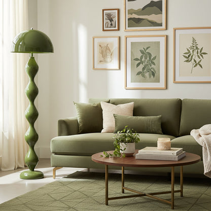 Paddenstoel Vloerlamp Gekleurd Hars 40cm Ø x 150cm H Art Deco Stijl Woon- en Slaapkamerverlichting Staande Lamp Modern Design
