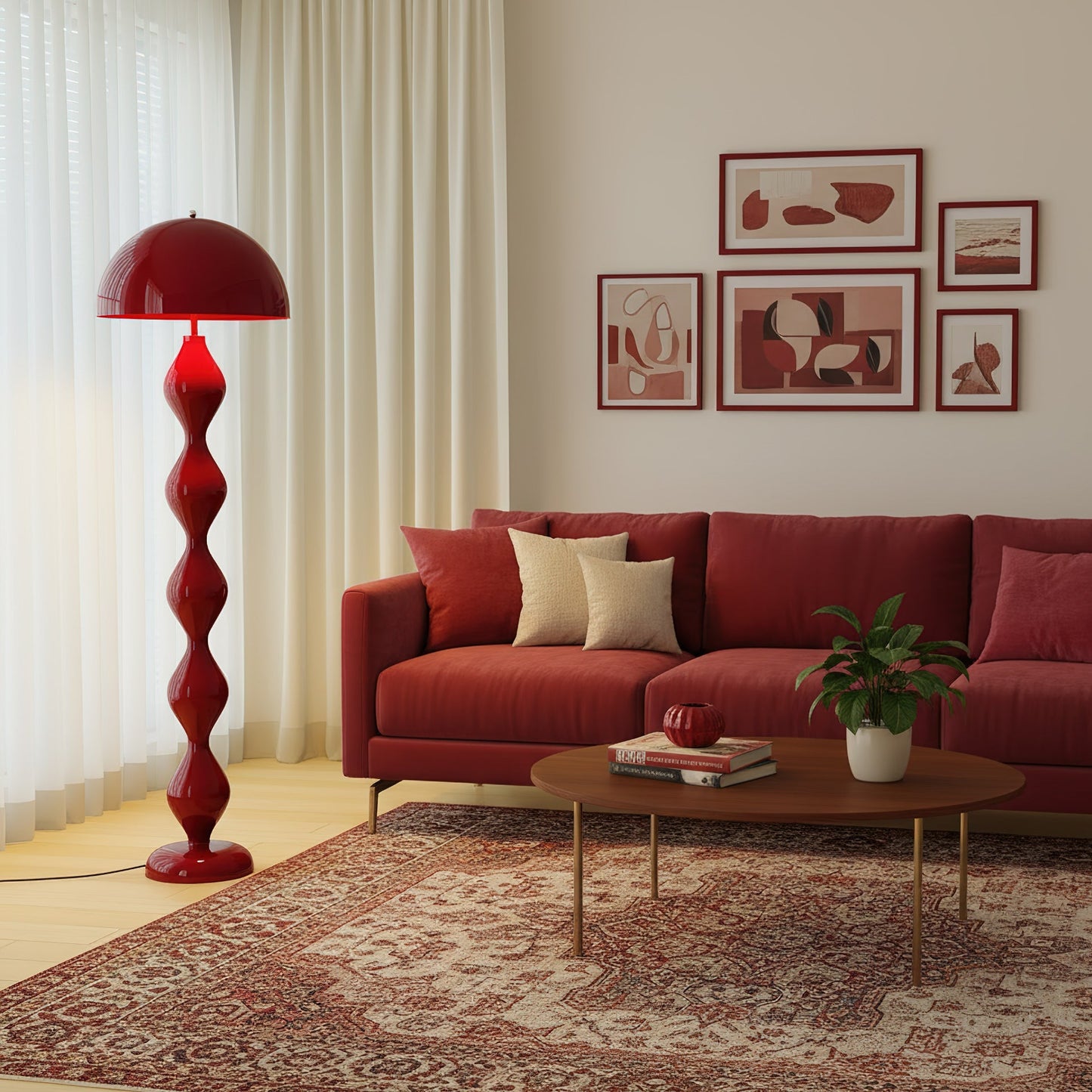 Paddenstoel Vloerlamp Gekleurd Hars 40cm Ø x 150cm H Art Deco Stijl Woon- en Slaapkamerverlichting Staande Lamp Modern Design
