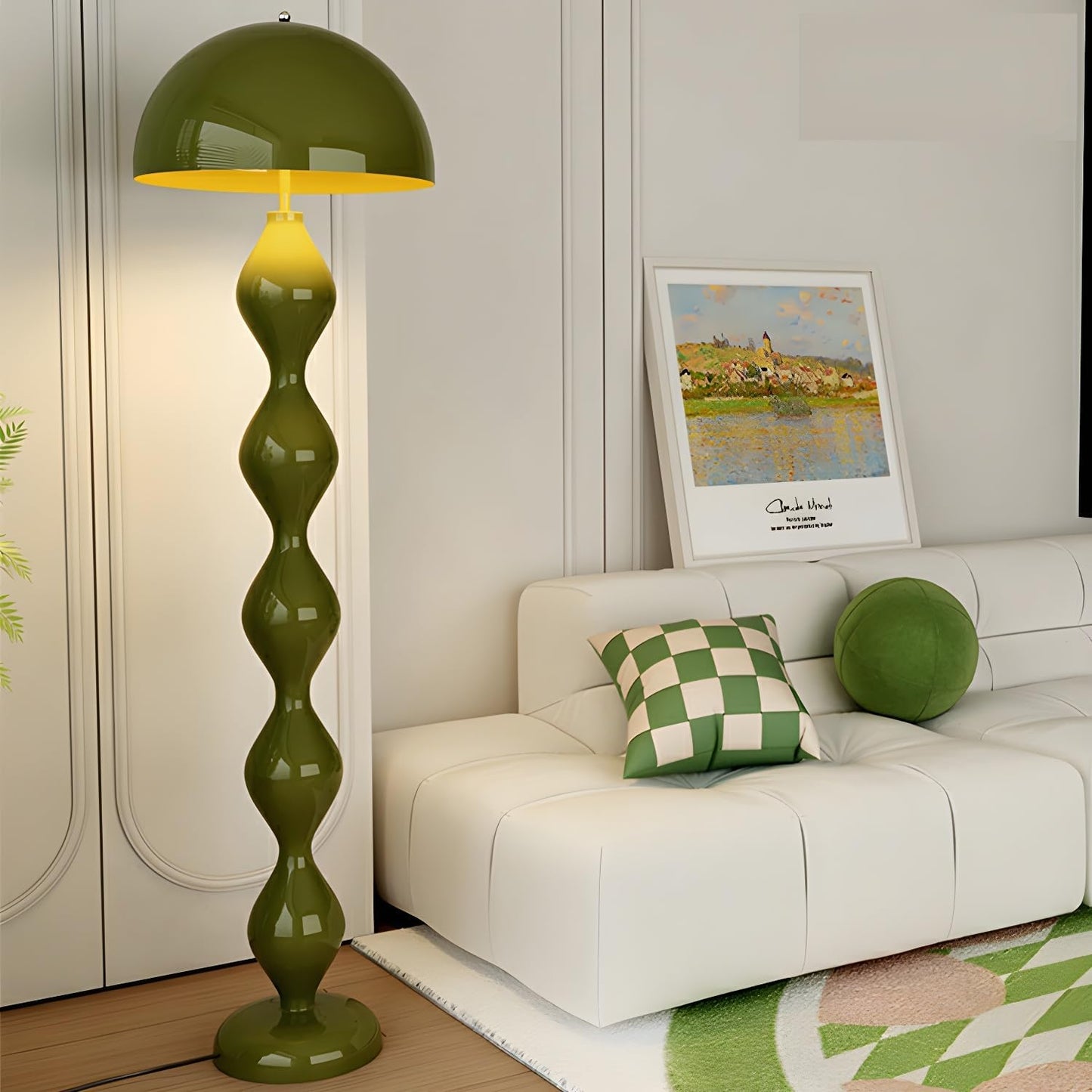 Paddenstoel Vloerlamp Gekleurd Hars 40cm Ø x 150cm H Art Deco Stijl Woon- en Slaapkamerverlichting Staande Lamp Modern Design