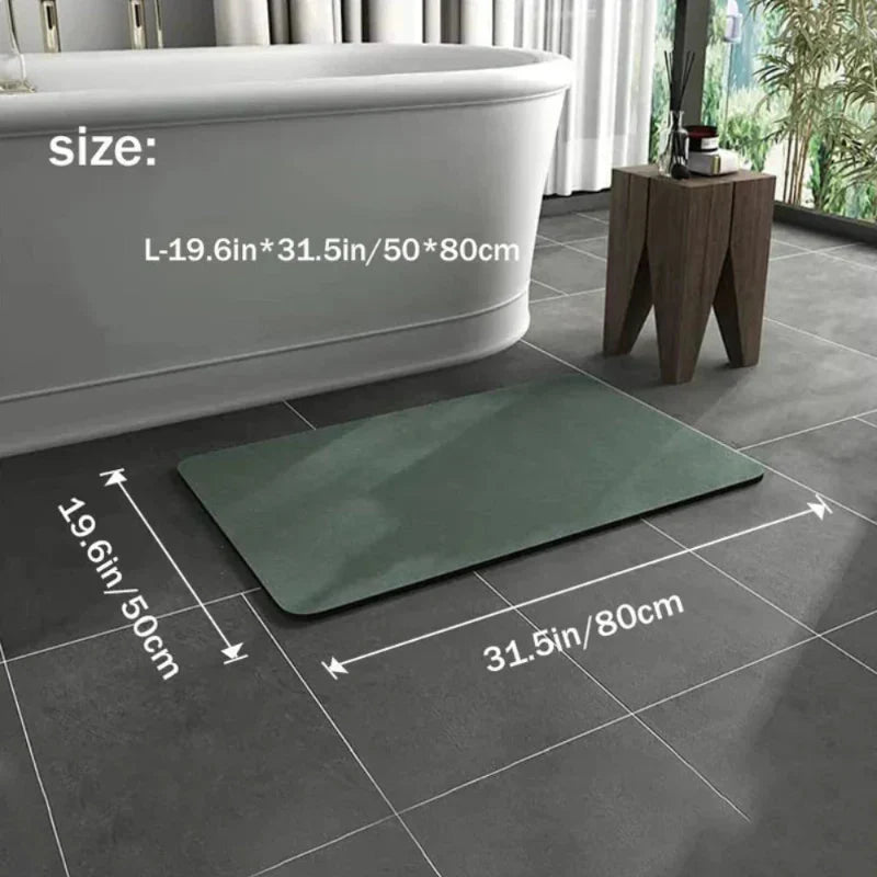 Diatomeeënaarde Badmat – Sneldrogend & Antislip – Zachte Natuurlijke Vochtabsorptie voor Douche en Bad