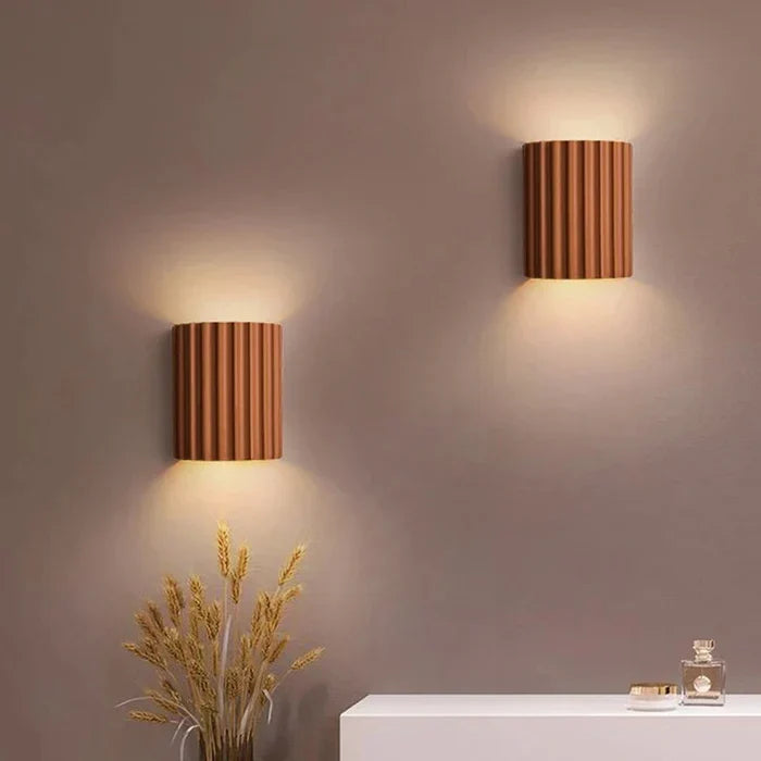 Wandlamp Resin Sculptuur Golvend Nordisch Wit Groen Grijs Slaapkamer Hal