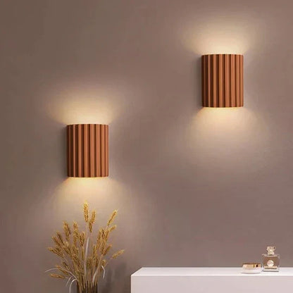 Wandlamp Resin Geribbeld Groen Woonkamer Slaapkamer Hal LED Wandverlichting Moderne Muurlamp Decoratief