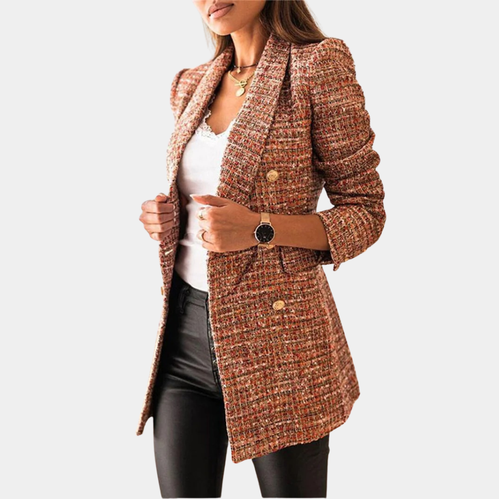Dames Blazer Klassiek Tweed Design - StudioMarella