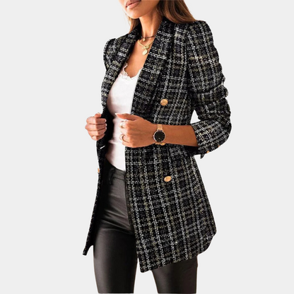 Dames Blazer Klassiek Tweed Design
