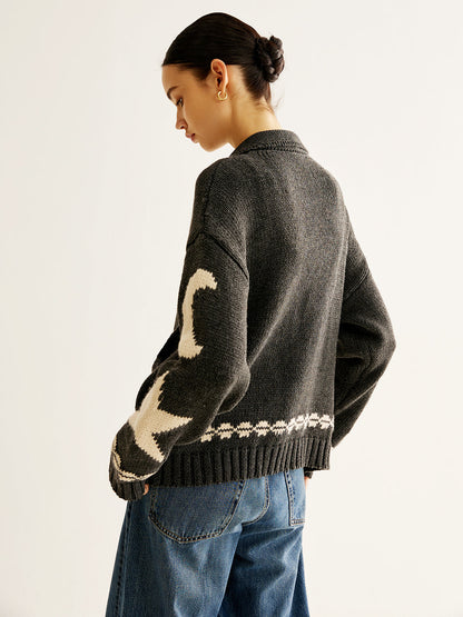 Dames Vest Jacquard Stretch casual stijl