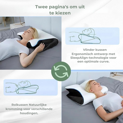 Ergonomisch Neksteunkussen Memory Foam – Contour Hoofdkussen Nek- & Schouderondersteuning Alle Slaapposities