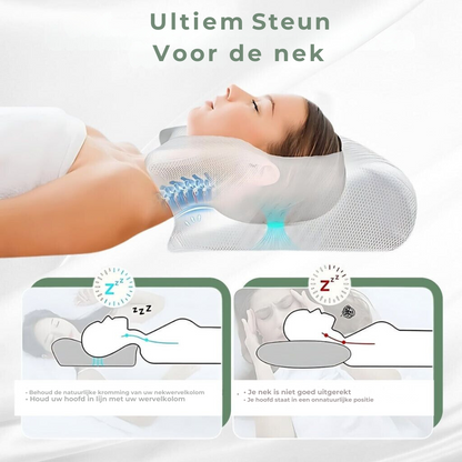 Ergonomisch Neksteunkussen Memory Foam – Contour Hoofdkussen Nek- & Schouderondersteuning Alle Slaapposities