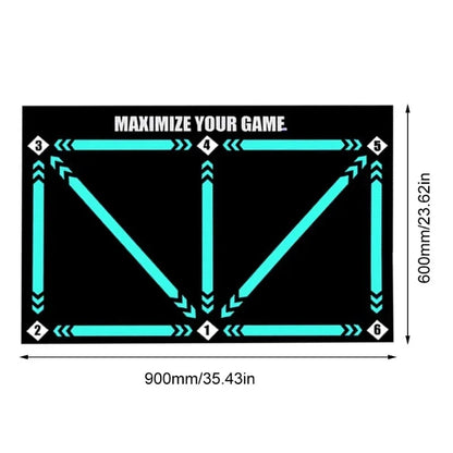 Voetbaltrainingsmat voor Kinderen met Trainingsvideos Grijs Rood 90x60cm Balcontrole Drills Oefenmat Indoor Outdoor Voetbalvaardigheden