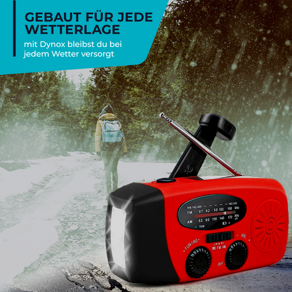 Noodradio met Handkurbel en Zonnepaneel voor Stroomuitval