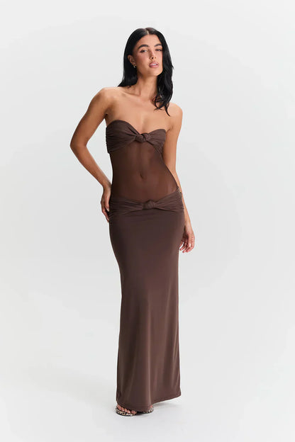 Mesh Maxi Jurk Zomerjurk voor Vrouw